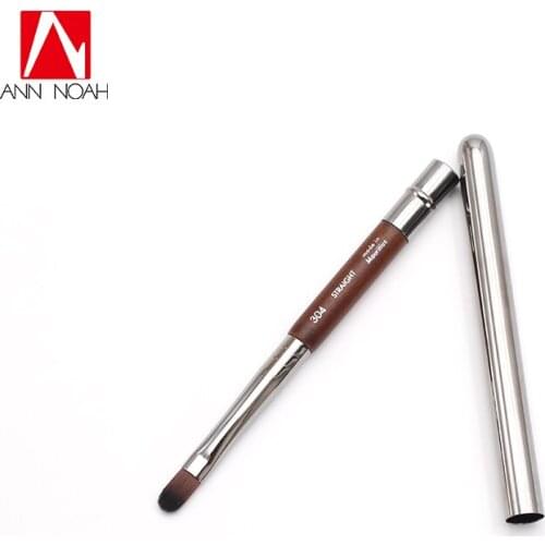 Professional Makeup Artist Portable Retractable Round 304 Metal Cap Touch Up Concealer Lip Brush
