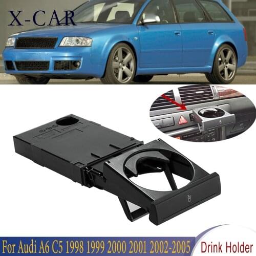 R-Auto 1Pcs Center Console Stretch Fold Cup Drink Holder Car Accessories For Audi A6 C5 1998 1999 2000 2001 2002-2005 4B0862534D