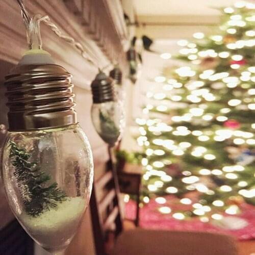 Christmas Tree Snow String Lights Christmas LED Bulb for Christmas Tree Decorations Home Outdoor Wedding Decor Battery Powered