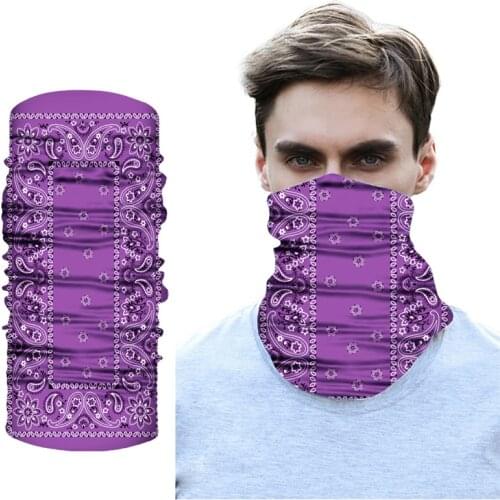 Unisex Men Women Face Scarf Bandana Ear Loops Face Balaclava Neck Gaiters Digital Printed Windproof Thin Wrap Scarf Buffs