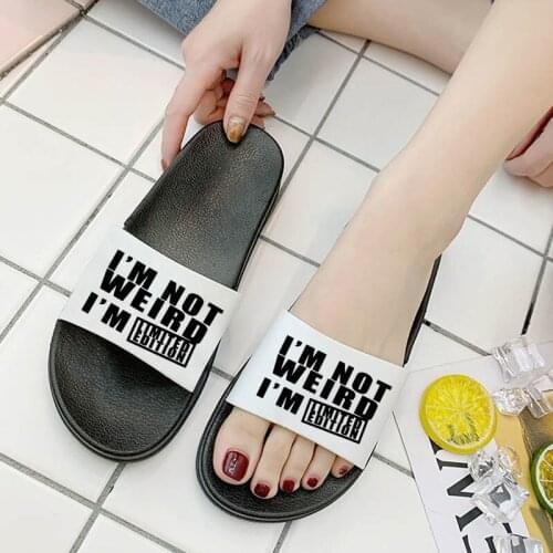 Shoes for Woman Bathroom Flip Flops Letters Print female slippers Women Shoes Summer Fashion Slippers 2021 Korean Shoes Women