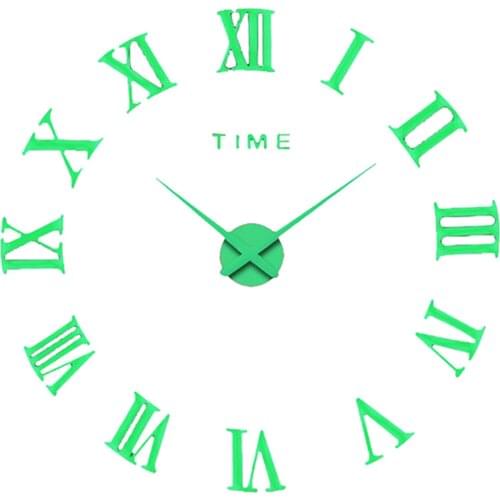 Luminous Wall Clock Large Digital Wall Clock 3D DIY Acrylic Mirror Stickers Quartz Movement for Home Bar Decor