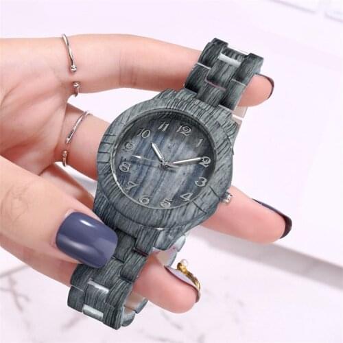 High-end Fashion Wood Grain Women Quartz Wristwatches Luxury Watch Women Designer Brand Famous Lover Watches Cuple Montre Femme
