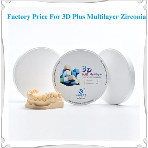 YUCERA 3D multilayer pro dental zirconia blank CAD CAM Ceramic Zirconia Block for Dental 5 axis dental milling machine material