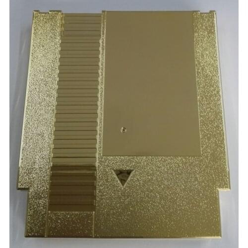 Golden Color Metal Plating 72 Pins Game Cartridge Replacement Plastic Shell For NES Console