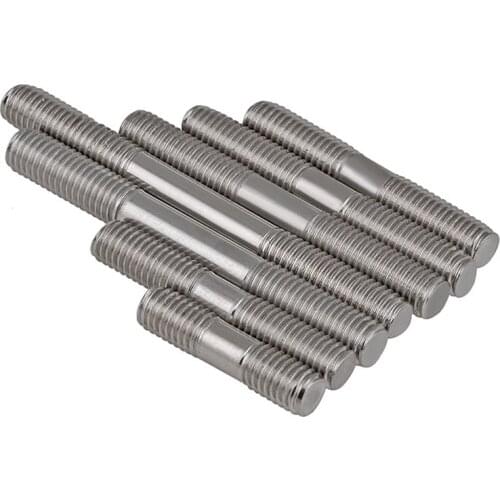 1PCS M10 M12 Dual Thread Bolt Screw A4 Stainless Steel Thread Bar /Rod /Stud Fastener