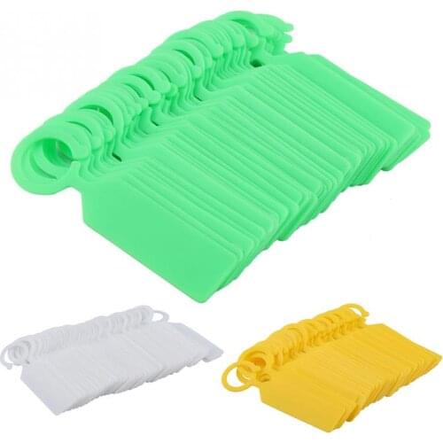 100PCS Plastic Plants Tags Nursery Garden Ring Label Pot Marker Stake Hanging Tags Greenhouse Bonsai Collar Tags