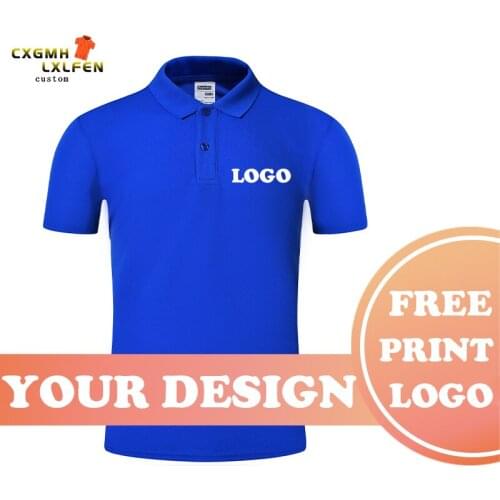 11 color POLO shirt custom quick-drying solid color lapel short sleeve printing DIY brand text