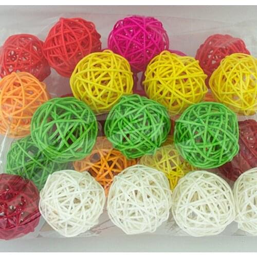 12pcs per lot diameter 7cm colorful Rattan Ball Christmas party home hotel decoration wedding backdrops