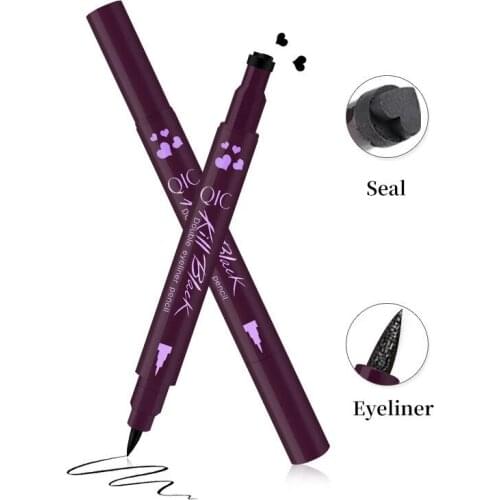 2 In 1 Black Liquid Eyeliner Eye Make Up Super Waterproof Long Lasting Eye Liner Easy To Wear Eyes Makeup Cosmetics Tools