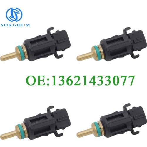4pcs Coolant Temperature Sensor 13621433077 For BMW E46 E90 E39 E60 E38 X3 X5 X6 Z4 323 325 328 530 540 645 650 750 1998-2013