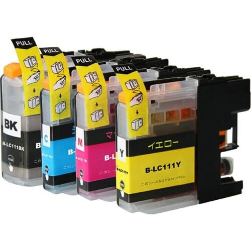 4PK Compatible Ink Cartridge LC111 For Brother DCP-J552N DCP-J752N MFC-J980DN-B/W printer Inkjet