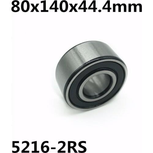 5216-2RS 80x140x44.4 mm Double row angular contact bearings 5216
