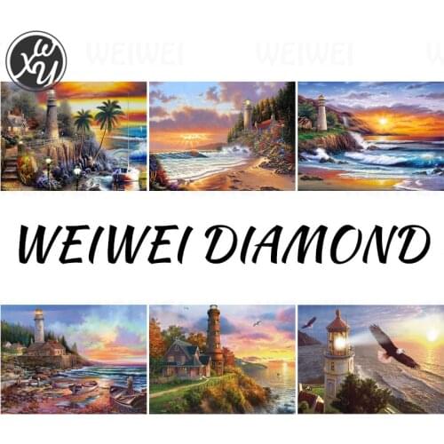 Diamond Painting Lighthouse Scenic Diamond Art 5D Diamond Painting Kits for Adult Full Diamond Embroidery Cross Stitch for Decor