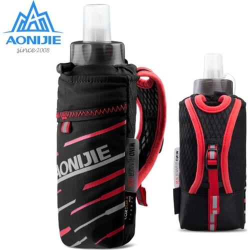AONIJIE E961 Handheld Quick Grip Quick Stow Flask Water Bottle Carrier Bag 6.8" Phone Holder Pouch Hydration Pack For Marathon
