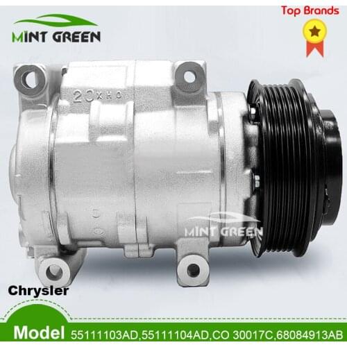 For auto air ac compressor for 55111104AD 55111103AD 68084913AB Chrysler Town Country 3.6L Chrysler 200 3.6L Dodge Avenger 3.6L