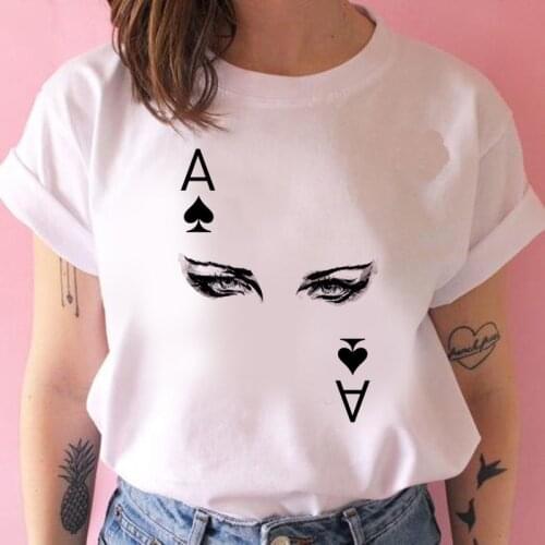 The Great Wave of Aesthetic T-Shirt Women Tumblr 90s Fashion Graphic Tee Cute T Shirts And Poker mask Summer Tops Female