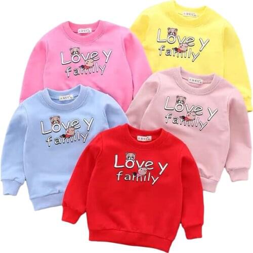 Cheap New Spring Autumn Unisex Bottoming Shirt Tops Childrens Cartoon Baby Boy Girl Cotton Full Long Sleeved Kids Tees Clothes