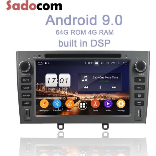 DSP PX6 TDA7851 Android10.0 4G + 64GB 8Core Car DVD Player GPS RDS autoradio wifi LTE Bluetooth 5.0 For PEUGEOT PG 408 2007-2010