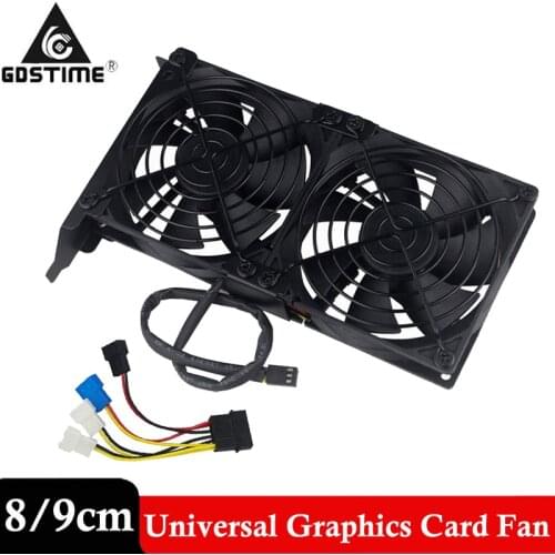 Universal Desktop Computer VGA Cooler Dual 9CM 8CM Quiet Chassis PCI Bracket Graphics Card Cooling Triple Fan Partner 90mm 80MM