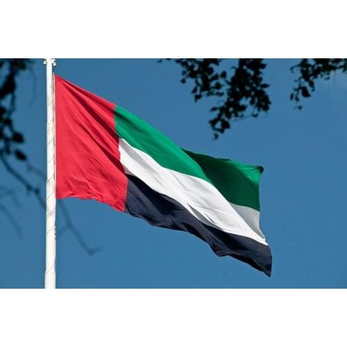 FREE shipping uae flag 3ft*5ft 90*150cm bandera polyester Flying United arabic Emiates Banner