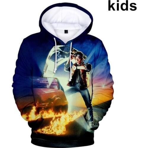 3 To 14 Years Kids Hoodies Back To The Future 3D Printed Hoodie Sweatshirt Boys Girl Casual Cartoon Coat Jacket Children Clothes