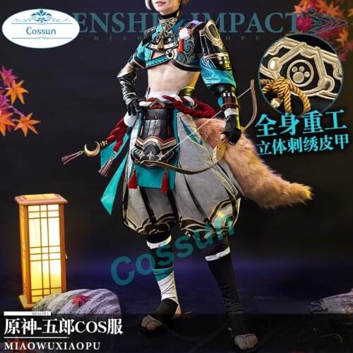 Genshin Impact Gorou Game Suit Gorgeous Uniform Cosplay Costume Halloween Carnival Party Role Play Outfit For Me