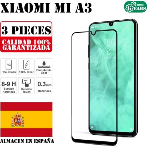 Xiaomi Mi A3 Set 3 Pieces Full Tempered Glass Screen Protector Ultra Thin Scratch Protection