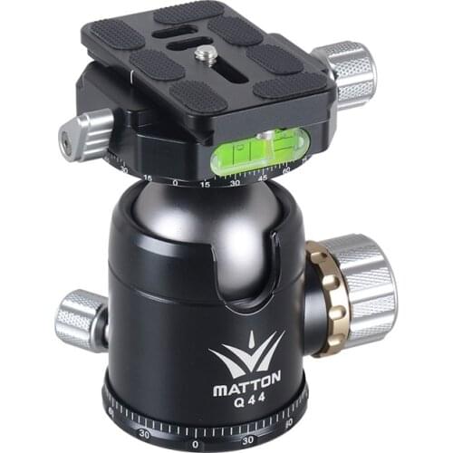Matton Q44 Tripod Ball Head and Quick Release Plate interface 1/4 & 3/8 inch For Manfrotto Gitzo RRS Arca SWISS KIRK Wimberley