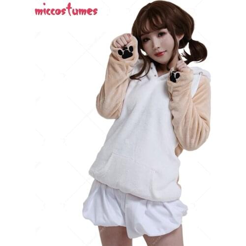 Cute Warm Shiba Inu Hoodie Thick Fluffy Japanese Style Hoodie Coat