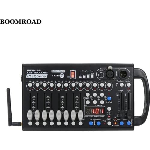 Newest 2.4G Wireless 192 DMX Controller Battery Powered DJ Equipment DMX 512 Console For LED Par Moving Head Spotlights DJ Light