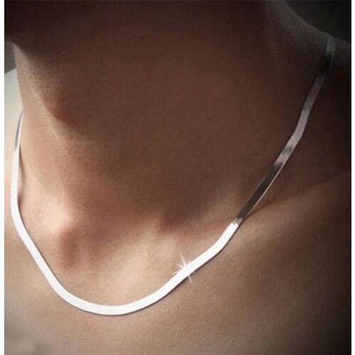 New Fashion Bijoux Female Gift jewelry gold color wave shape chain necklace for women girl wholesale