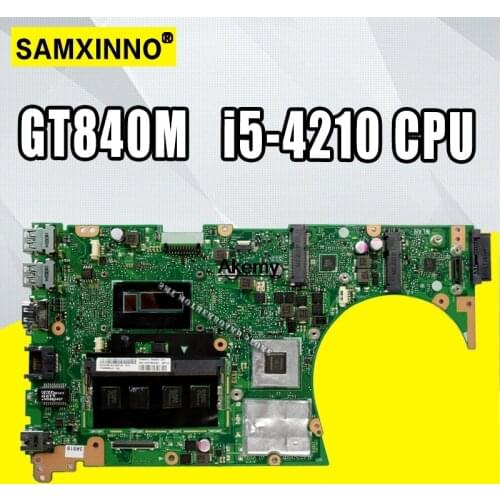 Send board+ S551LN Laptop Motherboard For Asus V551L S551L S551LB S551LN R553L mainboard with GT840M 4GB RAM i5-4210 CPU