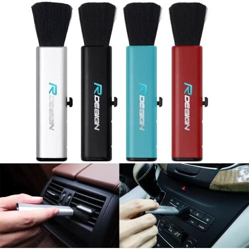 Rdesign Emblem Car Interior Multimedia Dust Remove Cleaning Handle Brush For Volvo R DESIGN XC90 S60 CX60 V70 S80 V40 V50 S40