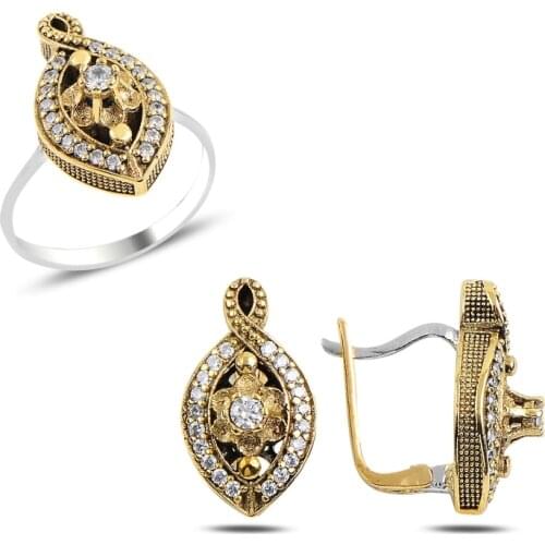 Silver 925 Sterling Zircon Cubic Zirconia Authentic Set