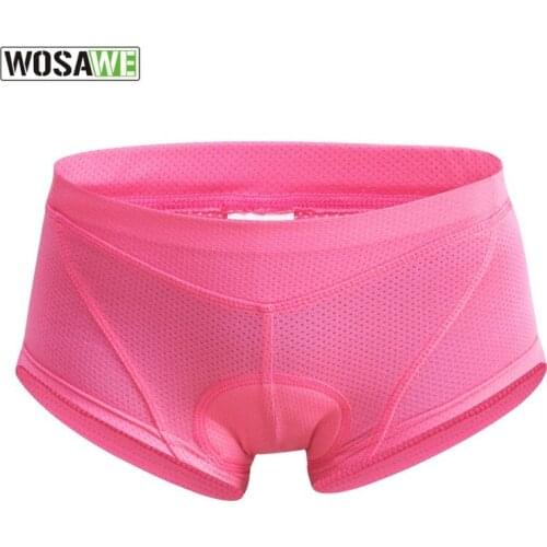 WOSAWE Cycling Shorts Women Bike Bicycle Underwear MTB Biker Underwear Breathable Cycle Shorts Shockproof 3D Gel Padded Briefs