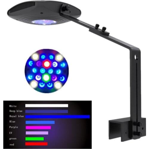 WIFI APP control seawater light for fish tank Coral Double Light Full Spectrum LED Remote WIFI Clip Light Marine LED lights