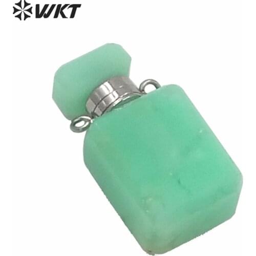 WT-P1574 New perfume bottle small size natrual stone stainless steel perfume bottle pendant lady fashion essence oil bottle