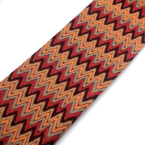 Zig Zag Knitting Lace Fabrics Gold 1 Meter For Dress Wave Striped Crochet Mesh Fabrics Diy Garment 150CM Wide