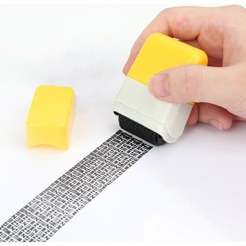 1PCS Security Stamp Roller Confidential Privacy Seal Roller Type Cover Eliminator Seal Stamp Seal Roller Theft Protection