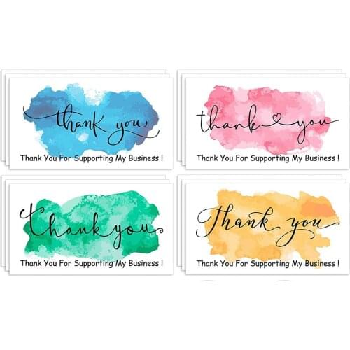 10-50Pcs/pack Thank You for Supporting My Small Business Cards Paper Gift Decoration Label Custom Write Your Goods Follow Card