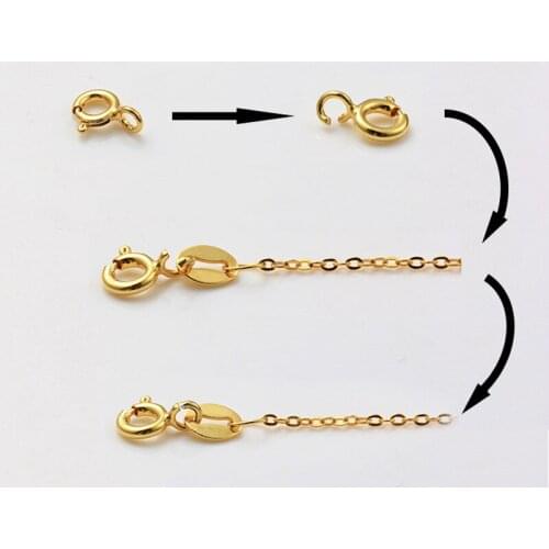 10 Pcs 5mm/5.5mm/6mm/7mm Multicolor Round Clavicle Necklace Clasp O-shaped Buckle DIY Jewelry Accessories C