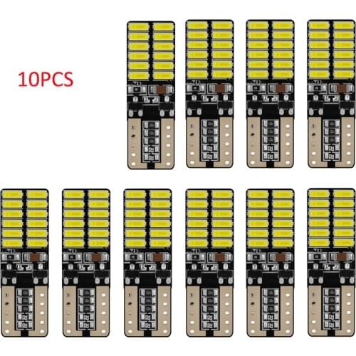 10pcs t10 Led Auto Lamp Cars From w5w Canbus 4014 24SMD 8W 6000K Light Emitting Diodes Independent Bulb Excellent Producto White