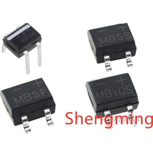 100PCS MB6S MB6F MB10S MB10F MB6M MB10M DIP SMD rectifier bridge