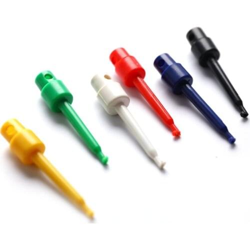 12pcs/set Useful Multimeter Lead Wire Test Probe Hook Clip Set Cable Welding Circular Test Clip