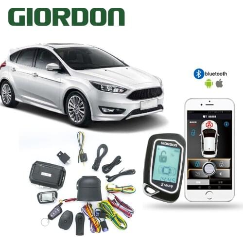 2 Way Car Alarm System LCD Pager Display Remote Engine Start Universal Turbo Timer Mode Shock Sensor Alarm security