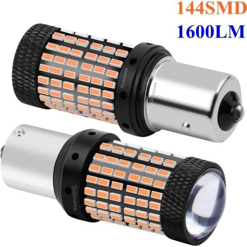 2pcs BAU15S 1056 7506 PY21W 150 Degree Super Bright 1600LM LED Bulbs Orange Car Parking Lamp Auto Turn Signal Light Amber Yellow