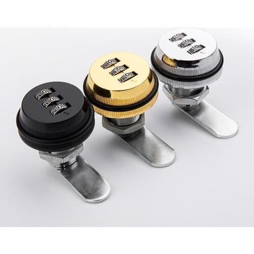 3-Digit zinc Alloy Smart Lock Cabinet Lock Combination Mailbox Box Lock t 7/8" Rotary Tongue Cam Drawer Lock