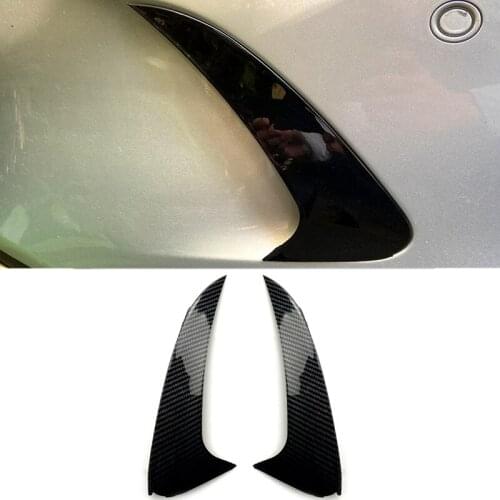 Car Carbon Fiber ABS Rear Bumper Splitter Spoiler Side Wing Decorative Cover for Mercedes Benz CLS Class W218 2014-2017