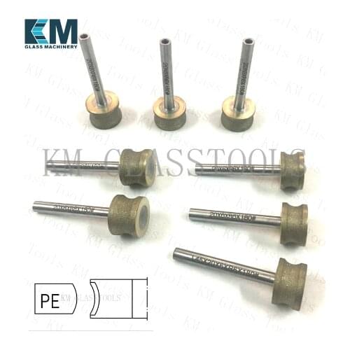 Free shipping! Quality customization,Diamond Grinding Head PE edge, Diameter 13mm,thickness 3~10mm, For glass